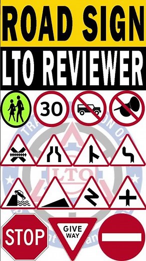 Road Sign Exam Reviewer LTO New #ltoexamreviewer #ltoreviewer #roadsafety