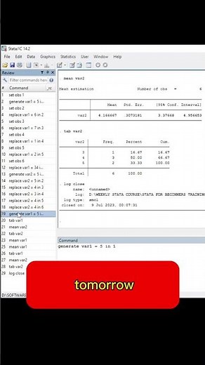 How to save commands from STATA software #stata #dataanalysis