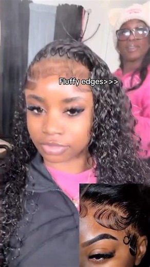 Do My Edges With Me 💕Fluffy Hairline Tutorial🔥#edge #hairstyle #hairtok #foryou