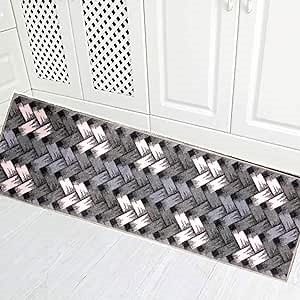 Gloria Non Slip Stain Resistant Rubber Back Kitchen Rug Kitchen Runner Kitchen Mat Carpet for Kitchen (2' x 10', 2741)