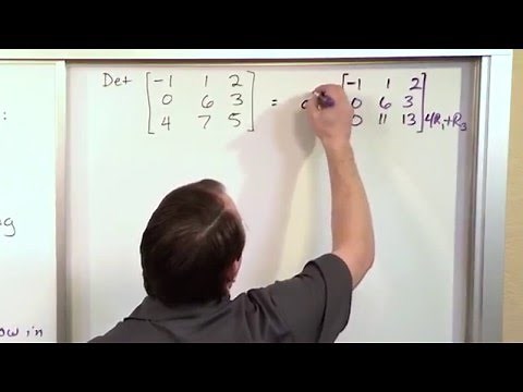 Lesson 6 - Finding The Determinant Of A Matrix With Row Operations, Part 2 (Linear Algebra)
