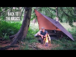 Solo Bushcraft Camp in the Forest with the Alton Walkabout Swag & Tarp – Epic Rain Shelter Setup