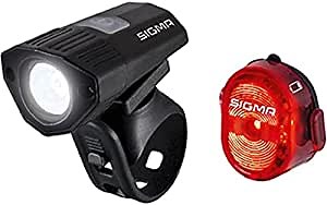 SIGMA Buster 100 Head Light w/ Nugget II Flash Taillight, for Night Rides, Races | Buster 100 w/ 120 Lumen Output, 35 m Range & Six Light Modes | Nugget II Flash w/ 400 m Range & Three Light Modes