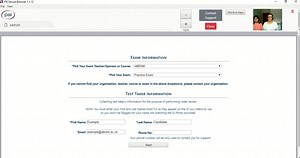 Starting the exam, doing a room scan and showing candidate ID