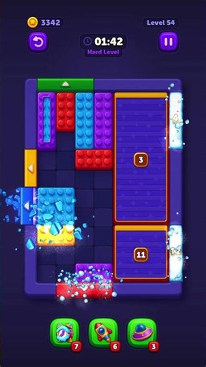 Block Out Level 54: Breaking the Ice in the Dark #puzzle #gaming #tutorials