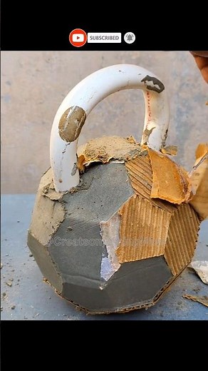 Concrete Kettlebell making at home #creativity #ideas