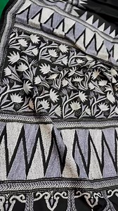 পিওর সিল্ক প্রিমিয়াম শাড়িটা ব্ল্যাক পিওর সিল্ক এ অ্যাশ কালার শেড সুতা দিয়ে কাঁথা স্টিচ এর কাজ করা । Year ending Sale Offer দেখুন কমেন্ট সেকশনে #CheckComments #highlight | Krypton Fashions