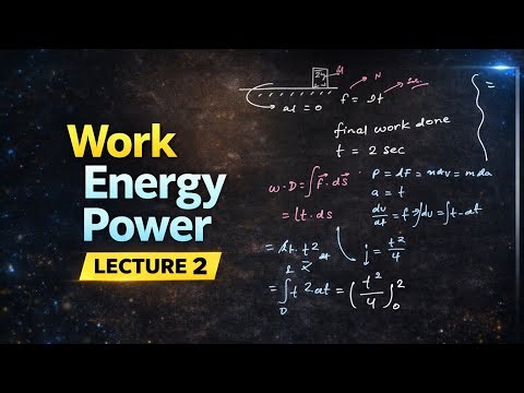 Work Energy Power – Lecture 2 | Concept + Numerical Problem | Physics