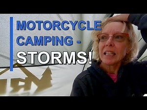 MOTORCYCLE CAMPING IN STORMY WEATHER ! #REITent #Motocamping (S2 EP25)