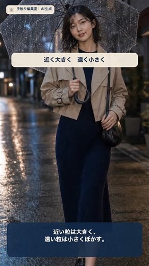 雨のAI画像、水滴を増やすほどバレます｜違和感診断 #Shorts