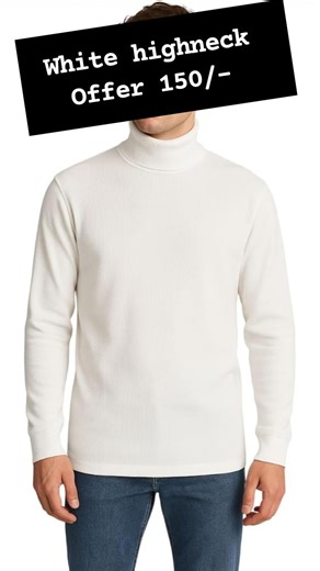 Jai jinendra collection ( jodhpur ) on Instagram: "➡️ White highneck offer 💥 💣 ➡️ price :- 150/-😱 ➡️Size :- M, L, XL 🛍️ ➡️Home delivery All over India 🚚( shipping extra ) ➡️How to order :- take screenshot 📱and send me on WhatsApp :- 9468623457 ➡️There Might Be Slightly Colour Variations Due To Light Setting And Screen Resolution ➡️Shop Address 📍:- jai Jinendra collection, sarafa bazar, jodhpur , Rajasthan Note ⚠️:- we have no other branchs ➡️ prepaid orders only ( NO COD ) ➡️How to order