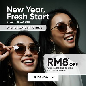 Ring in 2026 with up to RM38 off* at Focus Point Online Store. Sunglasses, eyeglasses, and all your favourite contact lenses are waiting. Shop now and see the difference in 2026! | Focus Point Vision Care Group