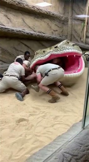 Shocking Zoo Moment: Python Attacks Visitor! #Shorts