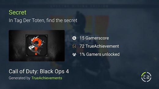 Secret achievement in Call of Duty: Black Ops 4