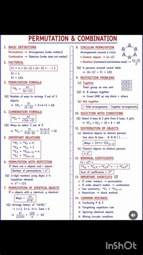 Permutation & Combination Important Formulas | SSC | OSSC | OSSSC | OPSC ASO | Quick Revision #Short