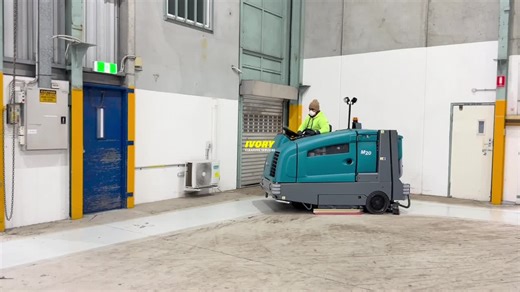 Our new Tennant M20 scrubber-sweeper in action at an ongoing industrial cleaning project in Thomastown. Designed for high-performance sweeping and scrubbing, it's helping us deliver outstanding… | Ivory Cleaning Services