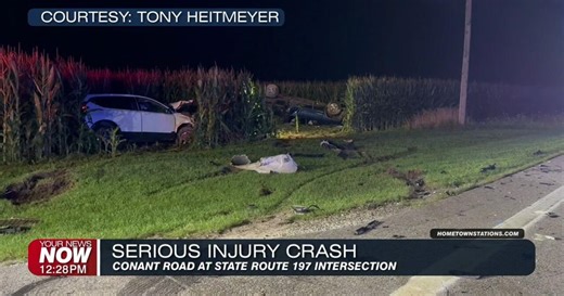 UPDATE: One dead after two-vehicle crash in Auglaize County