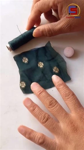 How to Make Fabric Button for Blouse 🧵 Cloth Button Making #button #handmade #diy #shortsfeed