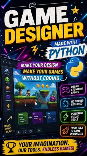 Game Designer With Python 🖥️🖥️🔥🔥🔥