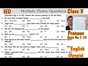 Olympiad Exam for Class 3 English 2023 | English Olympiad Mock Test for Class 3 | IEO Class 3