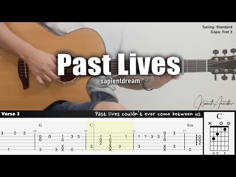 Past Lives - sapientdream | Fingerstyle Guitar | TAB + Chords + Lyrics
