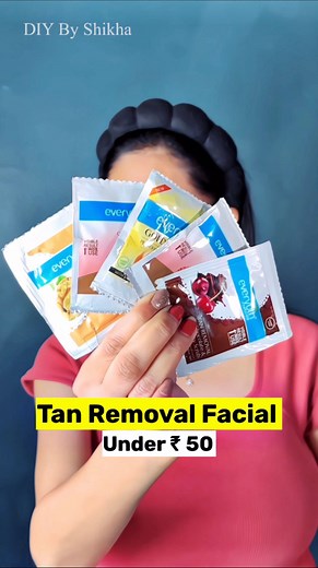 Shikha on Instagram: "Tan Removal facial under rs 50 @everyuthnaturals Apply Scrub, face pack and peel off mask followed by moisturiser. Use twice a month for best glowing results @diybyshikha tag this if you're using this video . #tan #tanning #tanremoval #detan #suntanned #facial #facialskincare #faciales #skincare #skincaretips #scrub #facepack #peeloffmask"