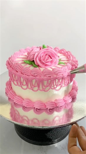 Satisfying Flower Piping Cake Decoration | Hafsi Cake