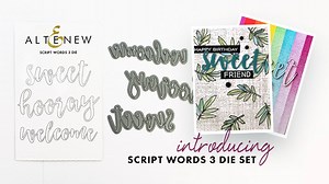 18 reactions | This die set includes words in a beautiful and trendy script font - perfect for card making and scrapbooking. The larger size makes it easy for you to incorporate that artistic look into your projects. Find the Script Words 3 Die Set in the shop: https://altenew.com/products/script-words-3-die-set #Altenew | Altenew | Facebook