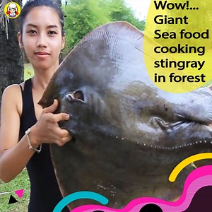 277K views · 2K reactions | Wow!... Giant Sea food cooking stingray in forest - Chef Samurai | Chef Samurai | Facebook