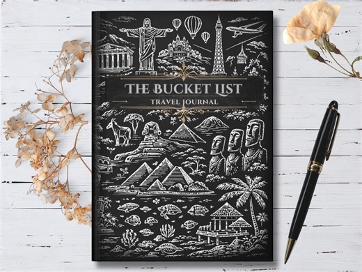 Bucket List Travel Journal | Personalized Travel Notebook | Adventure Diary | Gift for Traveller | Vacation Journal - Etsy