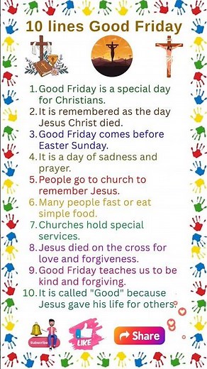 10 Lines on Good Friday | Essay on Good Friday | Speech on Good Friday | Good Friday Message
