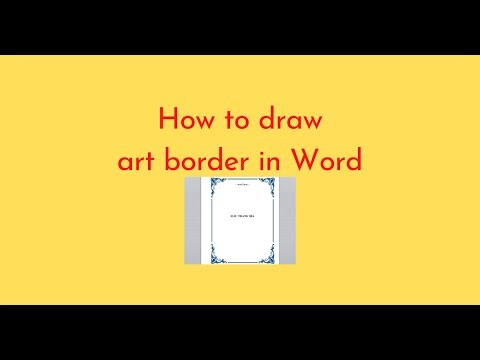 How to draw art border in Word