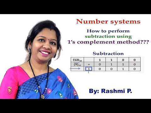 Subtraction using 1's complement method || Lecture 12 || Subtraction for binary numbers