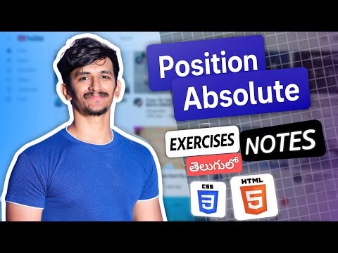 Master CSS Position Absolute with Real-Time Examples | HTML & CSS Tutorial in Telugu