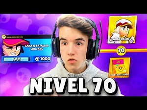COMPLETO LA MISION de 1000 FICHAS Y LLEGO A NIVEL 70 DEL PASE de BATALLA en BRAWL STARS
