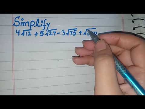 Simplify by Combining similar terms 4√12+5√27-3√75+√300 by math class