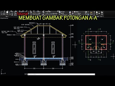 Tutorial AutoCAD Cara Cepat Membuat Gambar POTONGAN A-A di AutoCAD ~ Part 1