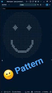 Smile Face Pattern Using Java #codingshorts #java #javapatterns #codeshorts