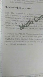 Question: Meaning of Internet?Explain the meaning and basic f... | Filo