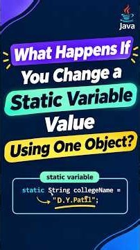 What Happens When You Change a Static Variable Using One Object? 🔥 #shorts