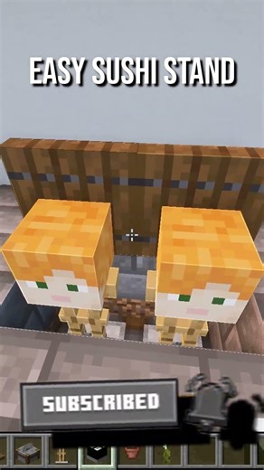 Easy Sushi Stand in Minecraft! #minecraft #minecraftguide #minecraftshorts #minecrafthowto