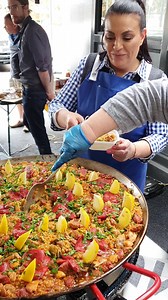 Silvana from Savour Foods Hobart has just cooked up a fresh Mixed Chicken & Seafood Paela, Dianna's face says it all. Call in to our Producer's Night at Hill Street Sandy Bay to try it for yourself, our wonderful producers will be here until 7pm tonight. | Hill Street Grocer