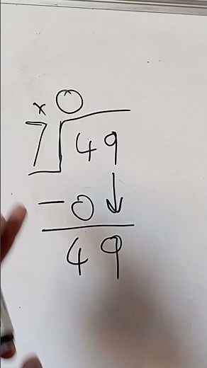 49 divide by 7 using the long division method