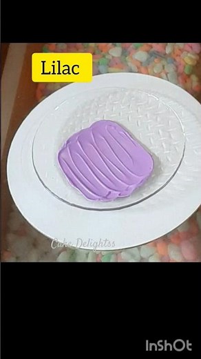 how to get Lilac Color in Whipping Cream 💜 #trending #trendingshorts #cake