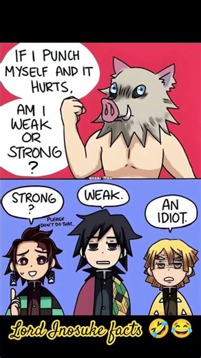 Inosuke is too funny 🤣 #funny #demonslayer #inosuke #viralshorts #funnyshorts