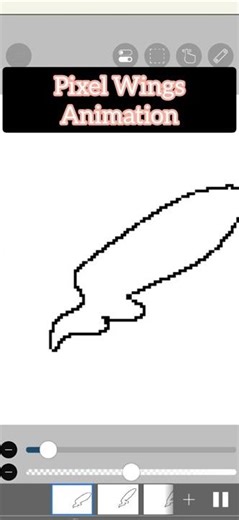 •Pixel Wings Animation...♡ #art #drawing #digitalart #ibispaintx