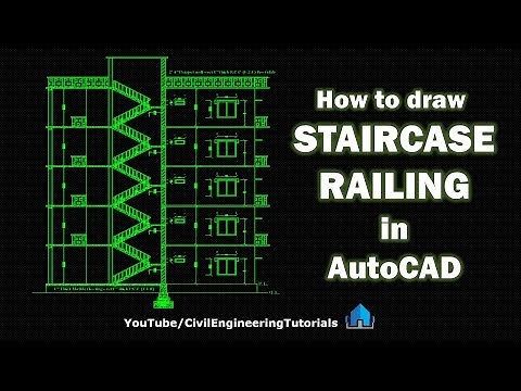 11.How to draw STAIRCASE RAILING in AutoCAD | Building #5