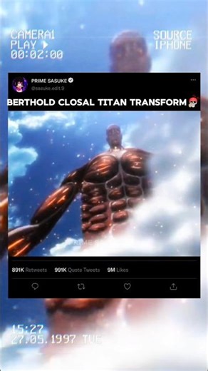 Berthold closal titan transform☠️🥶 #attackontitan #viral #shorts
