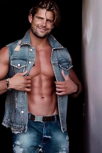 Bodybuilder and Blue Denim #athlete #model #bodybuilder #healthandfitness #aesthetic #muscle #hunk