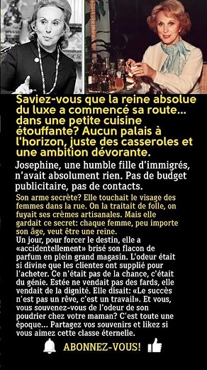 Elle a brisé un flacon et est devenue milliardaire: l’histoire folle d’Estée Lauder!
